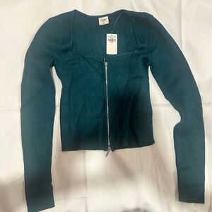 Abercrombie & Fitch Teal Knit Sweater